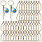 50Pcs Alloy Open Back Bezel Pendants, for DIY UV Resin, Epoxy Resin, Teardrop, Antique Bronze, 38x21x3mm, Hole: 2.8mm