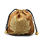 Chinese Style Stain Brocade Jewelry Packing Pouches, Drawstring Gift Bags, Auspicious Cloud Pattern, Peru, 11x11cm