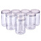 BENECREAT 8 PACK 250ml Empty Clear Plastic Slime Storage Favor Jars Wide-mouth Plastic Containers for display, storage, packaging,organizing and showcasing (6.3cm x 9.8cm)