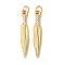 Brass Pendants, Long-Lasting Plated, Lead Free & Cadmium Free, with Jump Ring, Feather Charm, Real 18K Gold Plated, 28~28.5x4.5x2mm