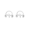 Fashionable Stainless Steel Earbuds for Women's Daily Wear