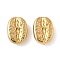 304 Stainless Steel Beads, Ion Plating(IP), Coffee Bean, Real 18K Gold Plated, 14.5x10.5x5.5mm, Hole: 1.2mm