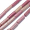 Natural Rhodonite Beads Strands, Column, 11~15x3.5~4.5mm, Hole: 1~1.2mm, about 28~30pcs/strand, 15.1~15.9 inch(38.5~40.5cm)