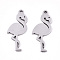 Non-Tarnish 201 Stainless Steel Pendants, Laser Cut, Flamingo, Stainless Steel Color, 21x9.5x0.9mm, Hole: 1.4mm