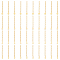 40Pcs 4 Styles 304 Stainless Steel Chain Extender, Curb Chain, with Charms, Golden, 60mm, Link: 4x3x0.5mm, 10pcs/style
