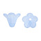 Frosted Acrylic Beads, Flower, Sky Blue, 10x13.5mm, Hole: 1.8mm, about 1600pcs/500g
