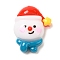 Christmas Theme Opaque Resin Cabochons, Snowman, 14x11x5mm