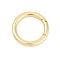 Brass Spring Gate Rings, Round, Cadmium Free & Nickel Free & Lead Free, Real 18K Gold Plated, 23x3.5mm