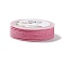 Braided Nylon Threads, Dyed, Knotting Cord, for Chinese Knotting, Crafts and Jewelry Making, Flamingo, 1mm, about 21.87 Yards(20m)/Roll
