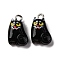 Halloween Theme Opaque Resin Pendants, with Platinum Plated Iron Loops, Ghost, 17x10.5x6mm, Hole: 2mm
