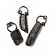 Natural Green Tourmaline Big Pendants, Rectangle Charms, with Red Copper Tone Brass Findings, Cadmium Free & Lead Free, 52.5~78x17.5~23x7~9mm, Hole: 6mm