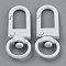 Zinc Alloy Baking Paint Swivel Snap Hooks Clasps, White, 33.5x13.5x5.5mm, Hole: 9mm