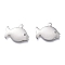 Non-Tarnish 201 Stainless Steel Charms, Laser Cut, Fish, Stainless Steel Color, 11.5x14x0.8mm, Hole: 1.2mm