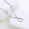Stainless Steel Alphabet Pendant Necklaces for Women, Stainless Steel Color, Letter O