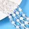 Transparent Glass Beads Strands, Round & Nuggets, with Natural Cultured Freshwater Pearl, Clear, 7.5~8mm, Hole: 1.2mm, Pearl: 6~8x6~10mm, Hole: 0.7mm, about 27pcs/strand, 7.87~8.07 inch(20~20.5cm)