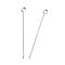 Tarnish Resistant 304 Stainless Steel Eye Pin, Stainless Steel Color, 40mm, Hole: 2mm, Pin: 0.8mm