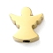 Ion Plating(IP) 304 Stainless Steel Laser Cut Beads, Angel, Real 18K Gold Plated, 9.8x9.5x3mm, Hole: 1.8mm