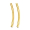 304 Stainless Steel Tube Beads, Curved Tube, Golden, 25x2mm, Hole: 1.5mm