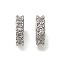 Brass Micro Pave Clear Cubic Zirconia Beads, Cadmium Free & Nickel Free & Lead Free, Snowflake, Platinum, 6x1.5mm, Hole: 1mm