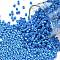 Cylinder Seed Beads, Opaque Colours Luster, Uniform Size, Royal Blue, 2x1.5mm, Hole: 0.8mm, about 40000pcs/bag, about 450g/bag