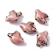 Handmade Porcelain Beads, Bird, Famille Rose Porcelain, Pale Violet Red, 13.5~14.5x19~20x8~8.5mm, Hole: 1.6mm