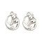 Rack Plating Alloy Pendants, Flower Charms, Platinum, 19.5x13.5x3mm, Hole: 1.8mm