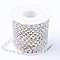 Brass Rhinestone Strass Chains, with Spool, Rhinestone Cup Chains, Silver Color Plated, Crystal AB, 2.8mm, about 10yards/roll
