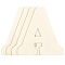 Letter Poplar Wood Cabochon, Letter A, Blank Tag, BurlyWood, 300x291x4mm