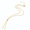 304 Stainless Steel Cable Chain Necklace Making, with Slider Beads and Lobster Claw Clasps, Golden, 20.86 inch(53cm)