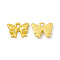 Rack Plating Alloy Charms, Cadmium Free & Lead Free & Nickle Free, Bowknot, Matte Gold Color, 10x13x2mm, Hole: 1.6mm