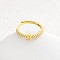 Adjustable Brass Micro Pave Clear Cubic Zirconia Finger Rings for Women, Letter, Golden, Letter B, Inner Diameter: 16~19mm