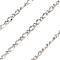 304 Stainless Steel Twisted Dapped Chains, Soldered, Stainless Steel Color, 3.5~6x3x0.6~1mm