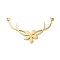 304 Stainless Steel Pendants, Wavy Charms, Golden, Flower, 22x40.5x1mm, Hole: 1.2mm