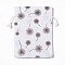 Burlap Packing Pouches Drawstring Bags, Rectangle, White, Flower, 13.5~14x10x0.35cm