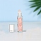 Natural Rose Quartz Roller Ball Bottles, with Plastic Cover, SPA Aromatherapy Essemtial Oil Empty Glass Bottle, 2x8.5cm, Capacity: 10ml(0.34fl. oz)