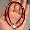 Natural Freshwater Pearl & Glass Beaded Necklaces for Women, Red