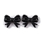 Opaque Acrylic Beads, Bowknot, Black, 23x29.5x6.5mm, Hole: 1.8mm, about 255pcs/500g