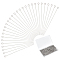 1000Pcs Stainless Steel Eye Pins, Stainless Steel Color, 22 Gauge, 50x0.6mm, Hole: 2mm
