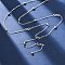 304 Stainless Steel Infinity Y Necklaces, Stainless Steel Color, 16.54 inch(42cm) Long+55mm Extender