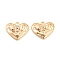 Brass Micro Pave Cubic Zirconia Pendants, Cadmium Free & Nickel Free & Lead Free, Heart, Real 18K Gold Plated, 11x13.5x2.5mm, Hole: 1.2mm