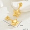 Luxurious Gold Earrings with Elegant Star and Heart Design