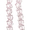Baking Paint Transparent Glass Beads Strands, Star, Pink, 8x8x4mm, Hole: 0.8mm, about 101~102pcs/strand, 29.13~29.53 inch(74~75cm)