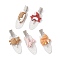 Forest Animal Theme Opaque Resin Alligator Hair Clips, with Glitter Alloy & Plastic Clip, for Girls, Mixed Shapes, 18.5~26x59x11.5mm