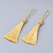 Polyester Tassel Big Pendant Decorations, Light Khaki, 145~175x10.5~12mm