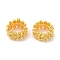 Eco-Friendly Rack Plating Brass Beads, Long-Lasting Plated, Lead Free & Cadmium Free, Large Hole Beads, Flower, Real 18K Gold Plated, 8x4mm, Hole: 4.8mm