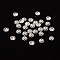 Silver Color Flower Brass Bead Spacer Caps, Fancy Bead Caps, Metal Jewelry Findings, 8x1.8mm, Hole: 1mm, about 85pcs/10g