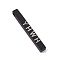 201 Stainless Steel Pendants, Laser Cut, Rectangle with Word Yhwh, Electrophoresis Black, 40x5x5mm, Hole: 3.5mm