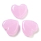 Heart Handmade Lampwork Beads, Pearl Pink, 19.5x20.5x6.5mm, Hole: 1.8mm