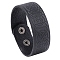 Witch Knot Pattern Cowhide Crod Bracelets, with Iron Clasps, Black, 8-7/8 inch(22.5cm)