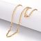 Ion Plating(IP) 304 Stainless Steel Necklace, Cable Chains, with Lobster Clasps, Golden, 19.69 inch(500mm), 2mm